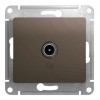 Розетка TV SYSTEME ELECTRIC GLOSSA, проходная, шоколад