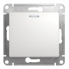Выключатель 1-клавишный SYSTEME ELECTRIC GLOSSA, с подсветкой, скрытый монтаж, белый