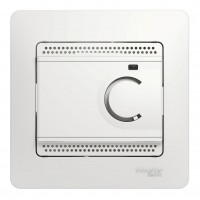 Термостат для теплого пола SYSTEME ELECTRIC GLOSSA, с датчиком, белый