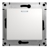 Переключатель 1-клавишный SYSTEME ELECTRIC GLOSSA, с подсветкой, скрытый монтаж, белый
