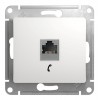 Розетка 1xRJ11 SYSTEME ELECTRIC GLOSSA, белый