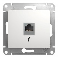 Розетка 1xRJ11 SYSTEME ELECTRIC GLOSSA, белый