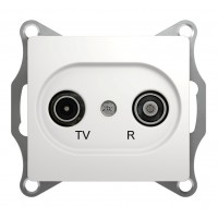 Розетка TV-FM SYSTEME ELECTRIC GLOSSA, одиночная, белый