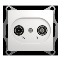 Розетка TV-FM SYSTEME ELECTRIC GLOSSA, проходная, белый