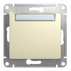 Выключатель 1-клавишный кнопочный SYSTEME ELECTRIC GLOSSA, скрытый монтаж, бежевый