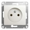 Розетка SYSTEME ELECTRIC GLOSSA, скрытый монтаж, без заземления, перламутр