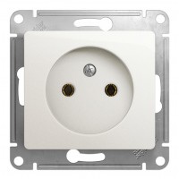 Розетка SYSTEME ELECTRIC GLOSSA, скрытый монтаж, без заземления, перламутр