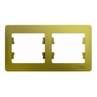 Рамка 2 поста SYSTEME ELECTRIC GLOSSA, горизонтальная, фисташковый