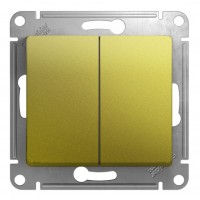 Выключатель 2-клавишный SYSTEME ELECTRIC GLOSSA, скрытый монтаж, фисташковый