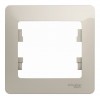 Рамка 1 пост SYSTEME ELECTRIC GLOSSA, молочный