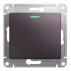 Выключатель 1-клавишный SYSTEME ELECTRIC GLOSSA, с подсветкой, скрытый монтаж, сиреневый туман