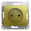 Розетка SYSTEME ELECTRIC GLOSSA, скрытый монтаж, без заземления, фисташковый