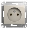 Розетка SYSTEME ELECTRIC GLOSSA, скрытый монтаж, без заземления, молочный