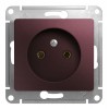 Розетка SYSTEME ELECTRIC GLOSSA, скрытый монтаж, без заземления, баклажановый