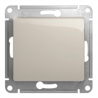 Выключатель 1-клавишный кнопочный SYSTEME ELECTRIC GLOSSA, скрытый монтаж, молочный
