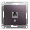 Розетка 1xRJ45 Cat.5 SYSTEME ELECTRIC GLOSSA, сиреневый туман