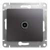 Розетка TV SYSTEME ELECTRIC GLOSSA, проходная, графит