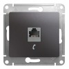Розетка 1xRJ11 SYSTEME ELECTRIC GLOSSA, графит