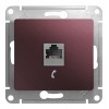 Розетка 1xRJ11 SYSTEME ELECTRIC GLOSSA, баклажановый