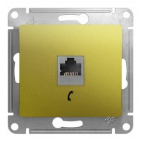 Розетка 1xRJ11 SYSTEME ELECTRIC GLOSSA, фисташковый