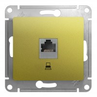 Розетка 1xRJ45 Cat.5 SYSTEME ELECTRIC GLOSSA, фисташковый