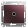 Розетка TV SYSTEME ELECTRIC GLOSSA, одиночная, баклажановый