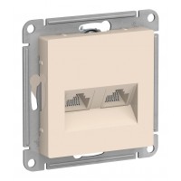 Розетка компьютерная 2xRJ45 Cat.5 SYSTEME ELECTRIC ATLASDESIGN, бежевый