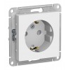 Розетка SYSTEME ELECTRIC ATLASDESIGN, скрытый монтаж, с заземлением, со шторками, винтовые клеммы, белый