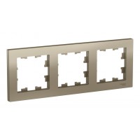 Рамка 3 поста SYSTEME ELECTRIC ATLASDESIGN, шампань