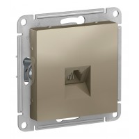 Розетка телефонная 1xRJ11 SYSTEME ELECTRIC ATLASDESIGN, шампань