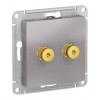 Аудио-розетка SYSTEME ELECTRIC ATLASDESIGN, алюминий