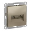 Розетка компьютерная 2xRJ45 Cat.5 SYSTEME ELECTRIC ATLASDESIGN, шампань