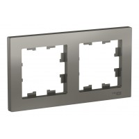 Рамка 2 поста SYSTEME ELECTRIC ATLASDESIGN, сталь
