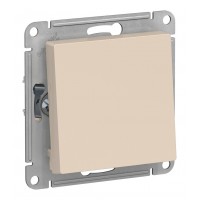 Переключатель 1-клавишный SYSTEME ELECTRIC ATLASDESIGN, скрытый монтаж, бежевый