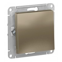 Выключатель 1-клавишный SYSTEME ELECTRIC ATLASDESIGN, скрытый монтаж, шампань