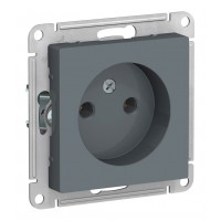 Розетка SYSTEME ELECTRIC ATLASDESIGN, скрытый монтаж, без заземления, винтовые клеммы, грифель