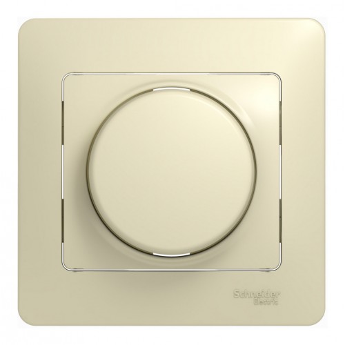 Светорегулятор поворотно-нажимной SYSTEME ELECTRIC GLOSSA, 630 Вт, для LED 10-315 Вт, бежевый