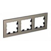 Рамка 3 поста SYSTEME ELECTRIC ATLASDESIGN NATURE, латунь