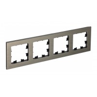 Рамка 4 поста SYSTEME ELECTRIC ATLASDESIGN NATURE, латунь