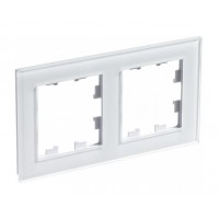Рамка 2 поста SYSTEME ELECTRIC АTLASDESIGN NATURE, белый (пластик)