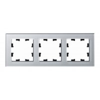 Рамка 3 поста SYSTEME ELECTRIC ATLASDESIGN NATURE стекло, алюминий (пластик)