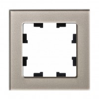 Рамка 1 пост SYSTEME ELECTRIC ATLASDESIGN NATURE стекло, шампань (пластик)