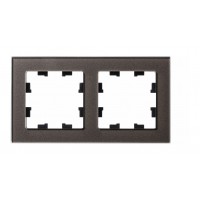 Рамка 2 поста SYSTEME ELECTRIC ATLASDESIGN NATURE, мокко (пластик)
