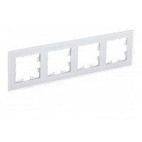 Рамка 4 поста SYSTEME ELECTRIC ATLASDESIGN NATURE, матовое стекло (пластик)