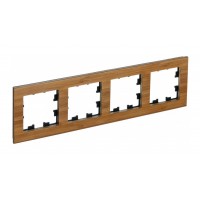 Рамка 4 поста SYSTEME ELECTRIC ATLASDESIGN NATURE, бамбук