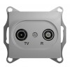 Розетка TV-FM SYSTEME ELECTRIC GLOSSA, одиночная, алюминий