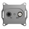 Розетка TV-SAT SYSTEME ELECTRIC GLOSSA, проходная, алюминий