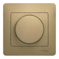 Светорегулятор поворотный SYSTEME ELECTRIC GLOSSA, 300 Вт, титан