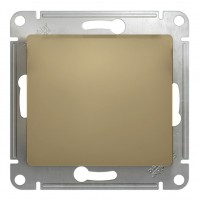 Переключатель 1-клавишный SYSTEME ELECTRIC GLOSSA, скрытый монтаж, титан