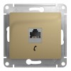 Розетка 1xRJ11 SYSTEME ELECTRIC GLOSSA, титан